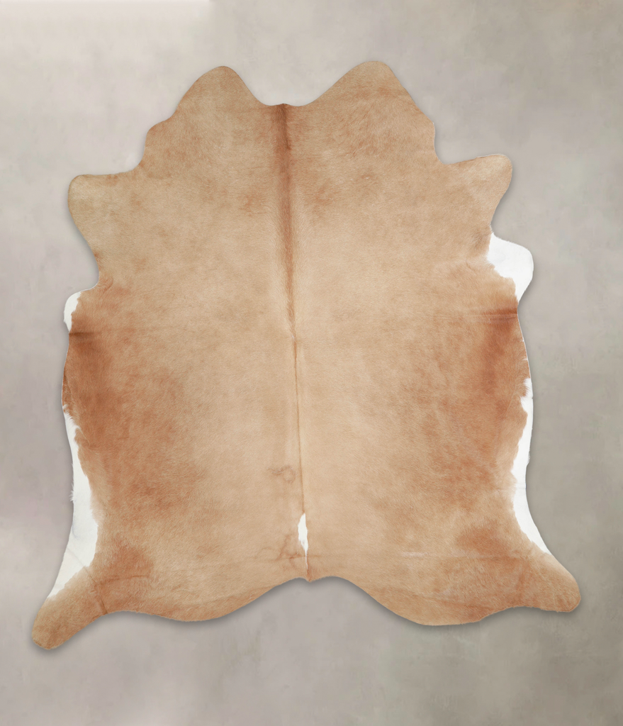 Beige XX-Large Brazilian Cowhide Rug 7'8"H x 7'1"W #A23120 by Hudson Hides
