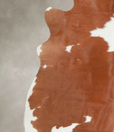 Brown and White X-Large Brazilian Cowhide Rug 7'0"H x 6'9"W #A23123 by Hudson Hides