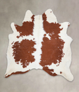 Brown and White X-Large Brazilian Cowhide Rug 6'8"H x 6'4"W #A23188 by Hudson Hides