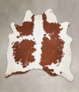 Brown and White X-Large Brazilian Cowhide Rug 6'8"H x 6'4"W #A23188 by Hudson Hides
