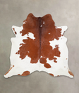 Brown and White XX-Large Brazilian Cowhide Rug 7'0"H x 7'6"W #A23211 by Hudson Hides
