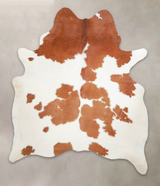 Brown and White X-Large Brazilian Cowhide Rug 7'3"H x 5'11"W #A23212 by Hudson Hides