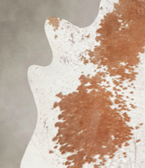 Brown and White X-Large Brazilian Cowhide Rug 7'3"H x 6'6"W #A23217 by Hudson Hides