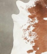 Brown and White XX-Large Brazilian Cowhide Rug 7'1"H x 7'5"W #A23218 by Hudson Hides