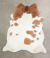 Brown and White XX-Large Brazilian Cowhide Rug 8'4"H x 7'2"W #A23223 by Hudson Hides