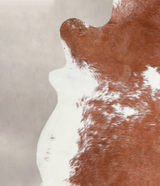 Brown and White XX-Large Brazilian Cowhide Rug 7'10"H x 6'8"W #A23224 by Hudson Hides