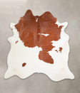 Brown and White X-Large Brazilian Cowhide Rug 6'10"H x 6'8"W #A23229 by Hudson Hides
