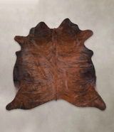 Dark Brindle Large Brazilian Cowhide Rug 5'10"H x 6'2"W #A23276 by Hudson Hides