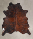 Dark Brindle Large Brazilian Cowhide Rug 6'8"H x 5'10"W #A23277 by Hudson Hides