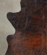 Dark Brindle Large Brazilian Cowhide Rug 6'8"H x 5'10"W #A23277 by Hudson Hides