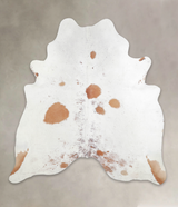 Salt and Pepper Brown X-Large Brazilian Cowhide Rug 7'1"H x 6'7"W #A23346 by Hudson Hides