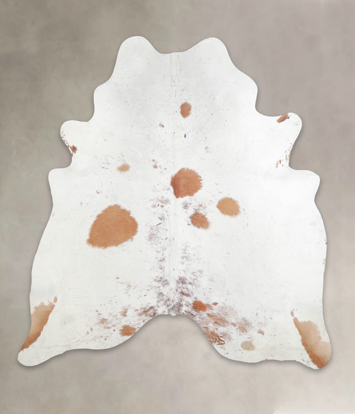 Salt and Pepper Brown X-Large Brazilian Cowhide Rug 7'1"H x 6'7"W #A23346 by Hudson Hides