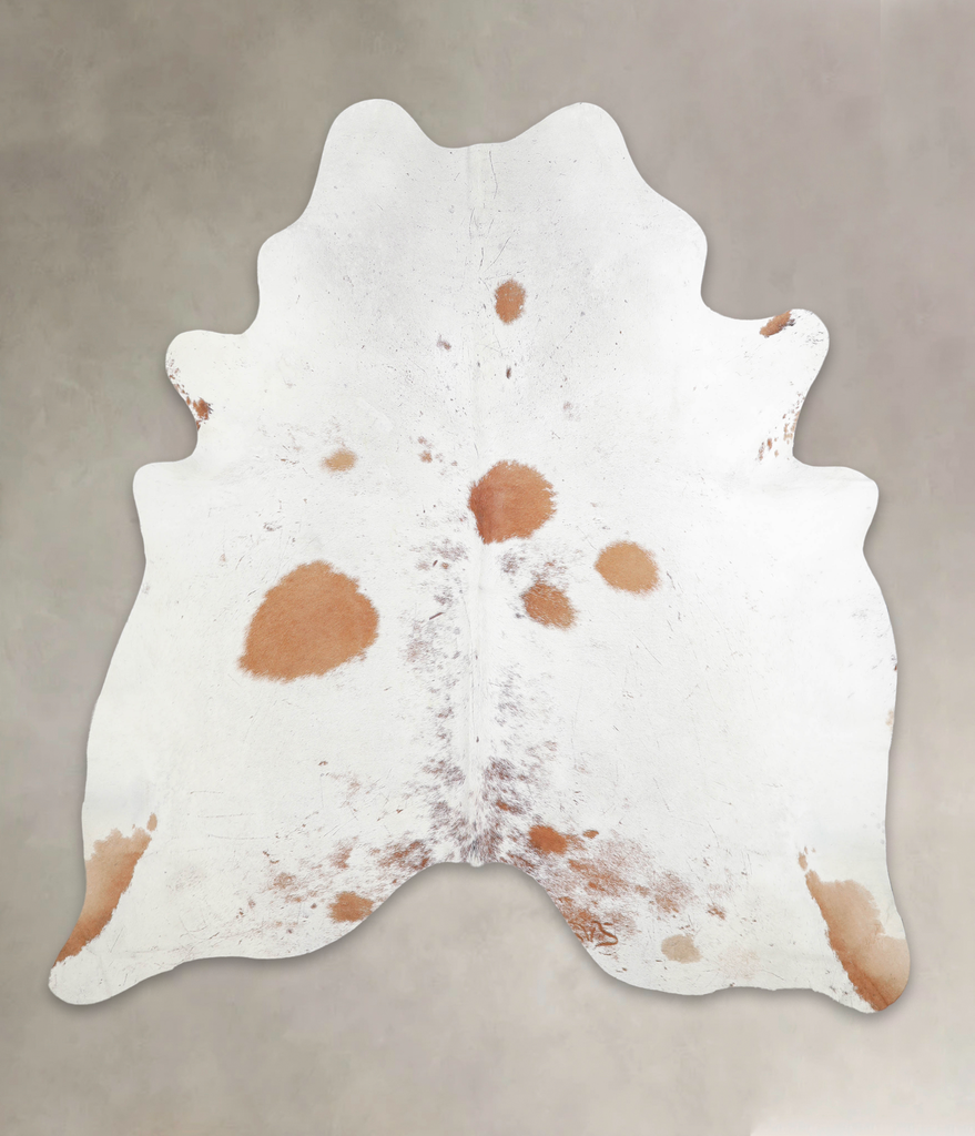 Salt and Pepper Brown X-Large Brazilian Cowhide Rug 7'1"H x 6'7"W #A23346 by Hudson Hides