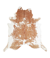 Brown and White X-Large Brazilian Cowhide Rug 7'2"H x 6'11"W #A23361 by Hudson Hides