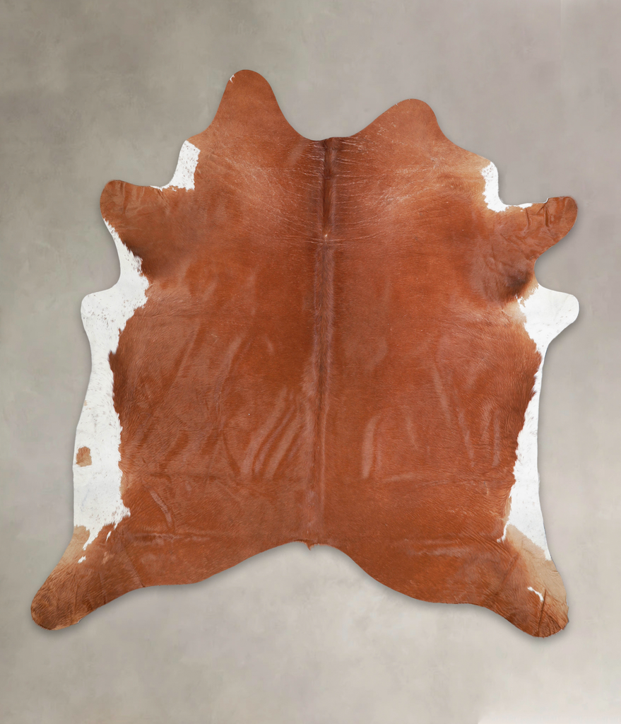 Solid Brown XX-Large Brazilian Cowhide Rug 7'4"H x 7'0"W #A23398 by Hudson Hides