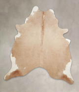 Beige XX-Large Brazilian Cowhide Rug 7'9"H x 6'10"W #A23481 by Hudson Hides