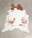 Brown and White X-Large Brazilian Cowhide Rug 6'6"H x 6'3"W #A23622 by Hudson Hides