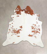 Brown and White X-Large Brazilian Cowhide Rug 6'6"H x 6'3"W #A23622 by Hudson Hides