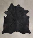 Solid Black XX-Large Brazilian Cowhide Rug 7'6"H x 7'0"W #A23642 by Hudson Hides