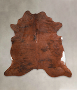 Medium Brindle X-Large Brazilian Cowhide Rug 6'5"H x 6'6"W #A23654 by Hudson Hides