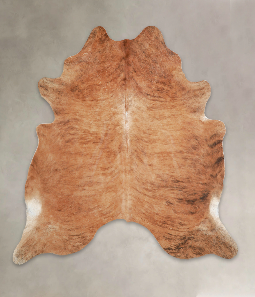 Medium Brindle XX-Large Brazilian Cowhide Rug 7'6"H x 7'0"W #A23673 by Hudson Hides