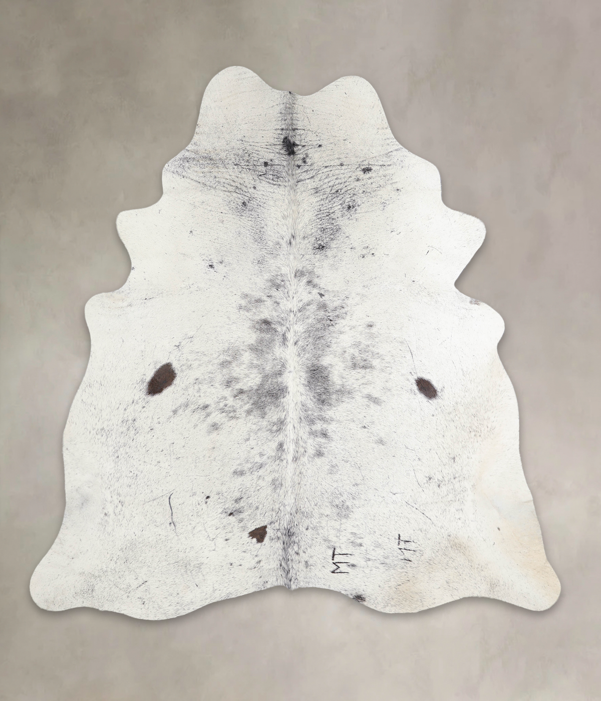 Salt and Pepper Black Cowhide Rug #A23738