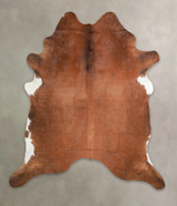 Solid Brown XX-Large Brazilian Cowhide Rug 7'8"H x 6'7"W #A23753 by Hudson Hides