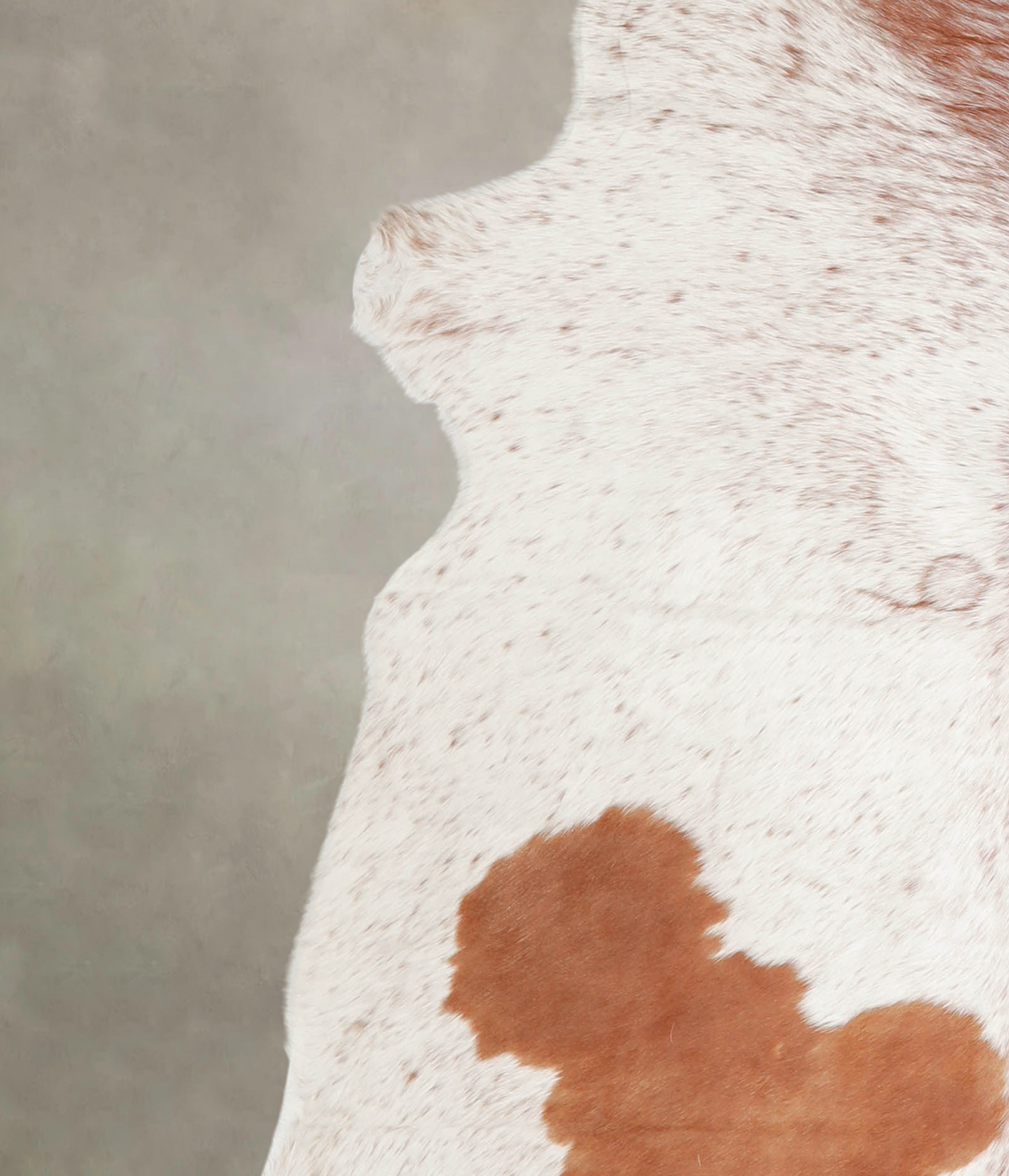 Brown and White X-Large Brazilian Cowhide Rug 6'6"H x 6'7"W #A23776 by Hudson Hides