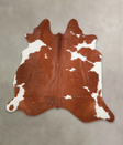 Brown and White X-Large Brazilian Cowhide Rug 6'3"H x 6'6"W #A23786 by Hudson Hides