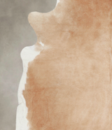 Beige X-Large Brazilian Cowhide Rug 7'0"H x 6'11"W #A23811 by Hudson Hides