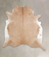 Beige XX-Large Brazilian Cowhide Rug 7'8"H x 7'2"W #A23816 by Hudson Hides