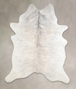 Grey Brindle X-Large Brazilian Cowhide Rug 7'2"H x 5'9"W #A23872 by Hudson Hides