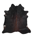 Solid Black X-Large Brazilian Cowhide Rug 6'10"H x 6'5"W #A23897 by Hudson Hides
