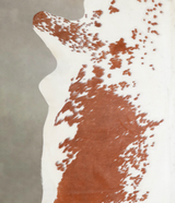Brown and White X-Large Brazilian Cowhide Rug 6'11"H x 6'10"W #A23936 by Hudson Hides