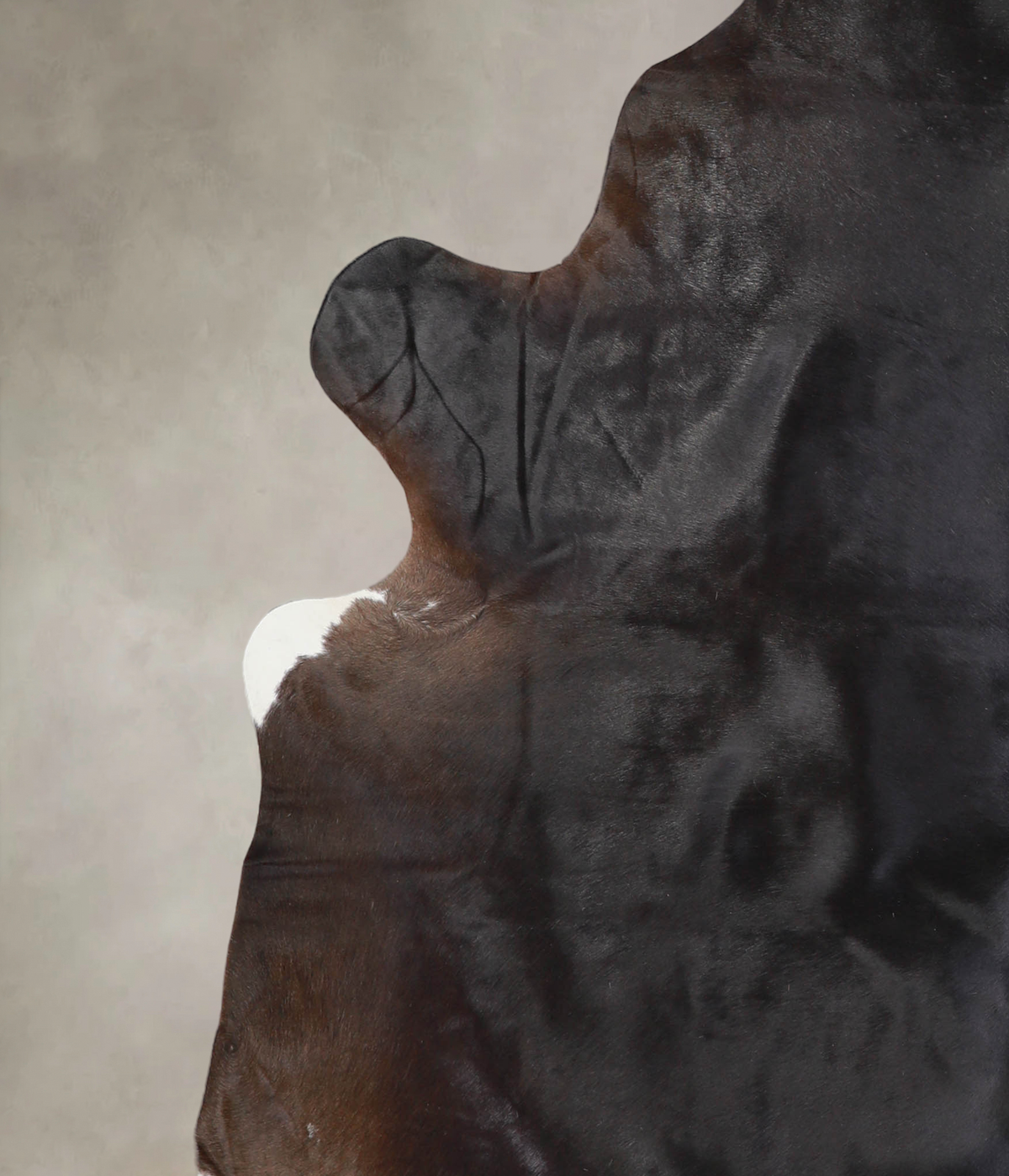 Solid Black Cowhide Rug #A23954