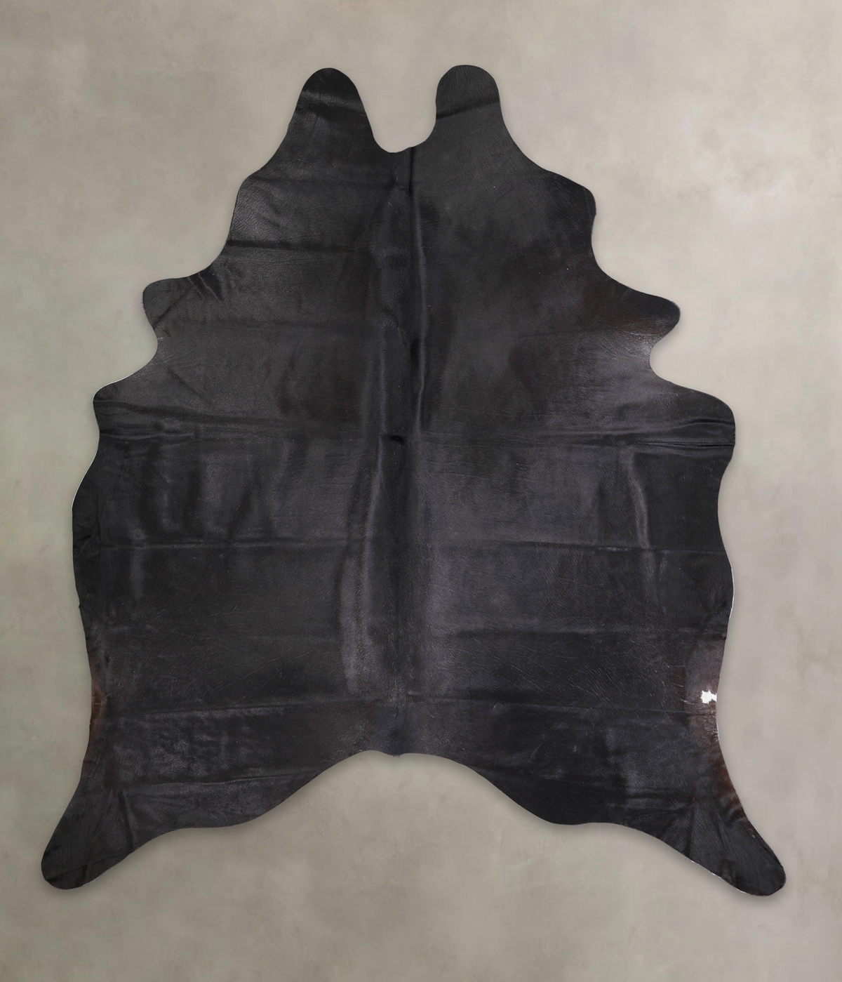 Solid Black Cowhide Rug #A23957