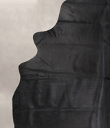 Solid Black XX-Large Brazilian Cowhide Rug 7'7"H x 6'9"W #A23957 by Hudson Hides