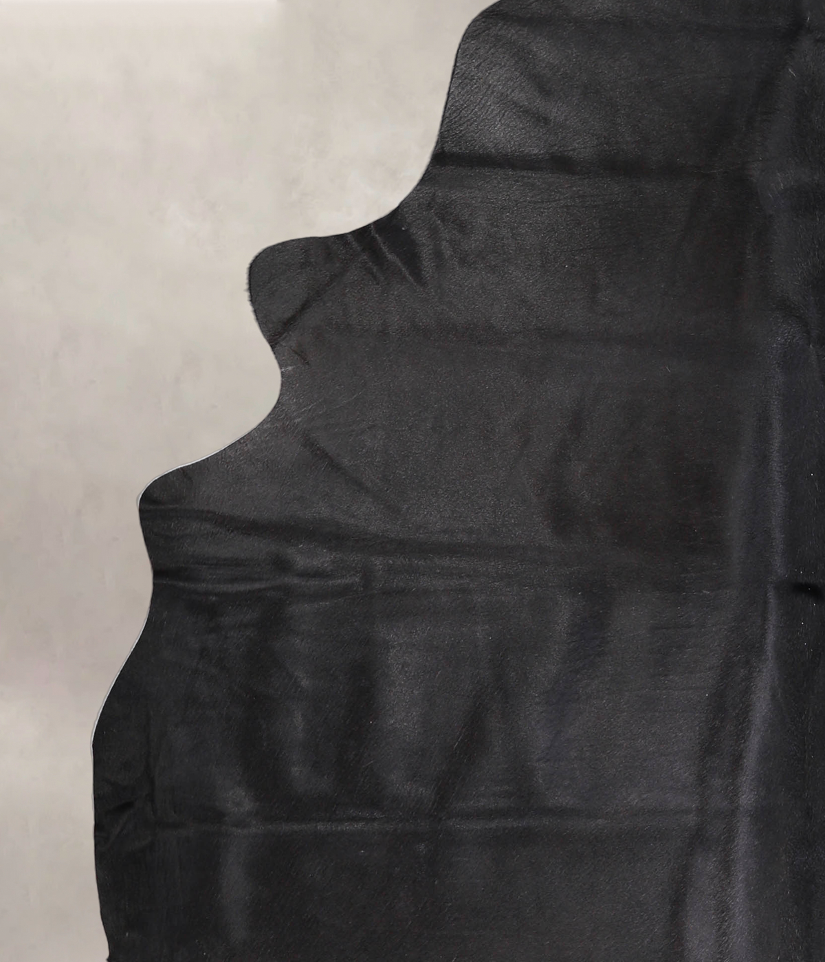 Solid Black Cowhide Rug #A23957