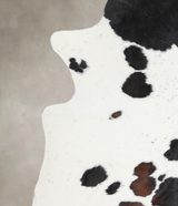 Chocolate and White X-Large Brazilian Cowhide Rug 6'11"H x 6'3"W #A23990 by Hudson Hides