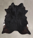 Solid Black XX-Large Brazilian Cowhide Rug 7'6"H x 6'9"W #A24002 by Hudson Hides