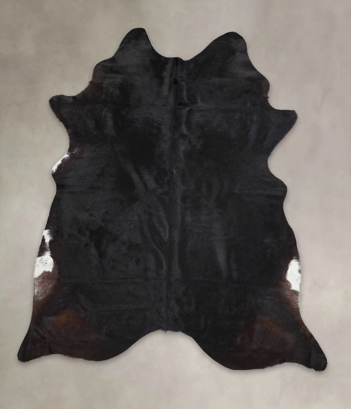 Solid Black Cowhide Rug #A24002