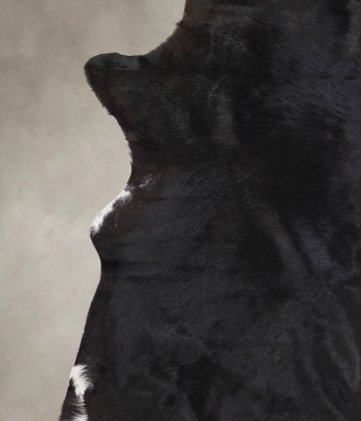 Solid Black Cowhide Rug #A24002