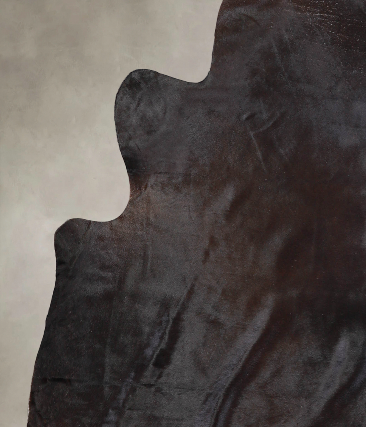 Solid Black Cowhide Rug #A24074