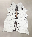 Salt and Pepper Black X-Large Brazilian Cowhide Rug 7'1"H x 5'8"W #A24127 by Hudson Hides