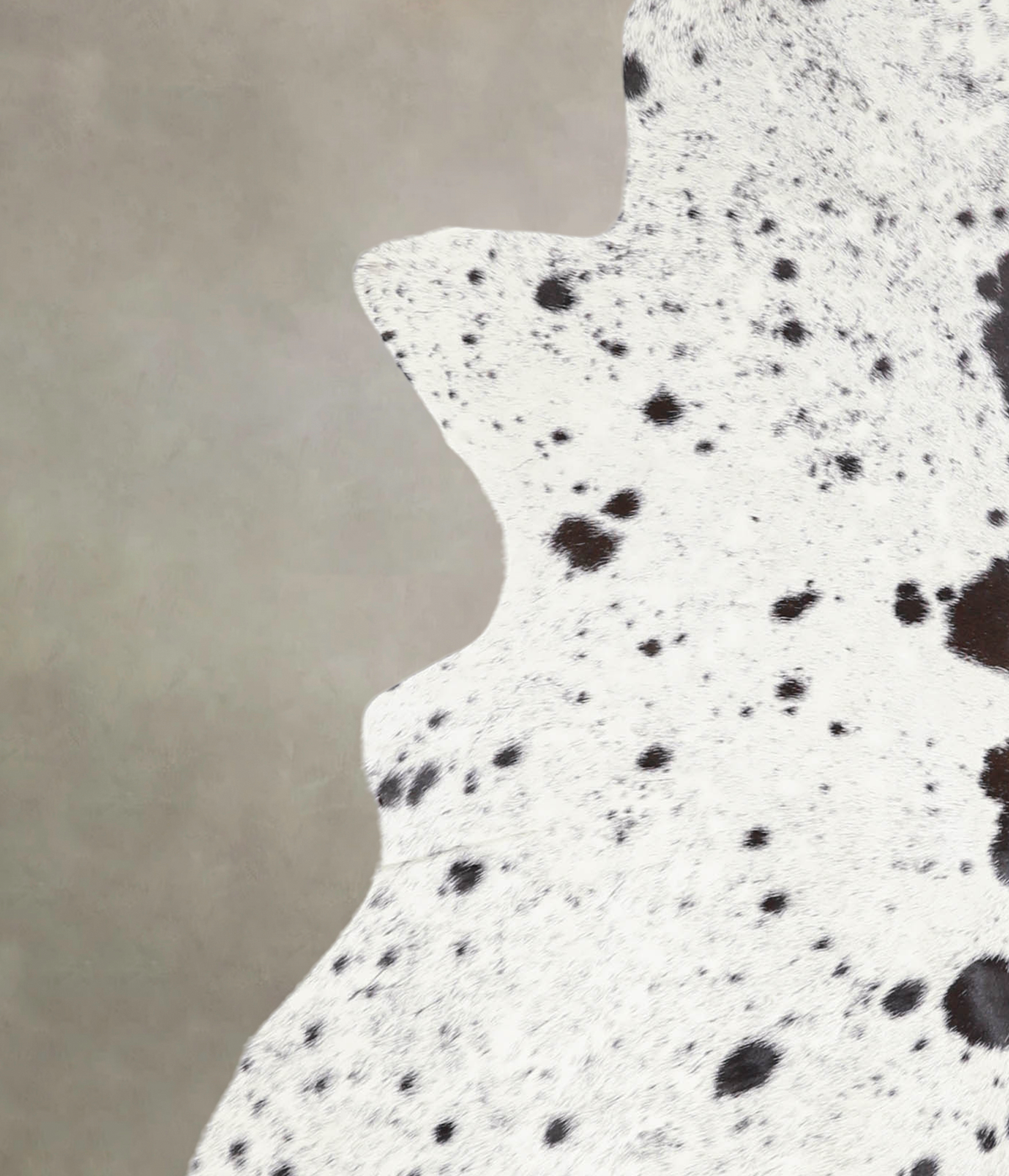 Salt and Pepper Black X-Large Brazilian Cowhide Rug 7'1"H x 5'8"W #A24127 by Hudson Hides