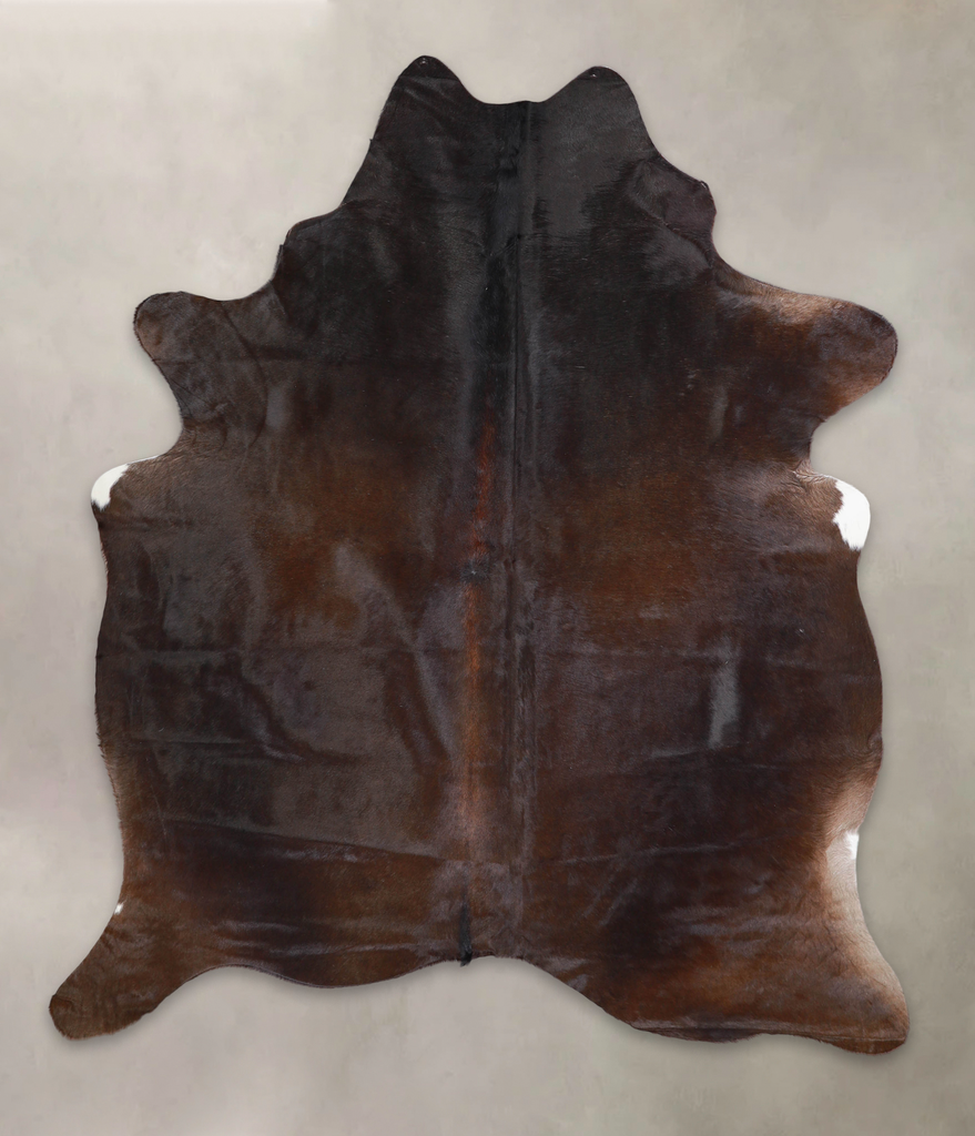 Chocolate Large Brazilian Cowhide Rug 6'8"H x 5'8"W #A24287 by Hudson Hides