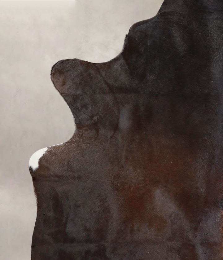 Chocolate Large Brazilian Cowhide Rug 6'8"H x 5'8"W #A24287 by Hudson Hides