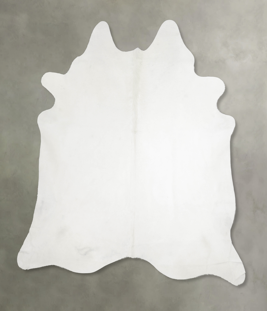 Solid White XX-Large Brazilian Cowhide Rug 7'6"H x 7'8"W #A24362 by Hu