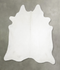 Solid White XX-Large Brazilian Cowhide Rug 7'6