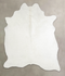 Solid White X-Large Brazilian Cowhide Rug 7'7